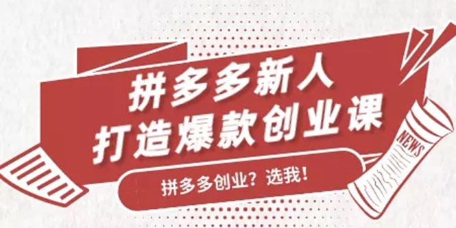 【1991期】拼多多新人打造爆款创业课：快速引流持续出单，适用于所有新人