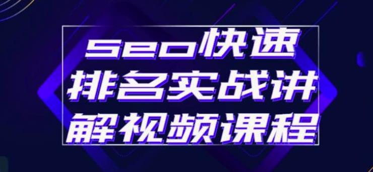 【副业2852期】实战seo快排原理：玩转seo快速排名实操视频课程+软件