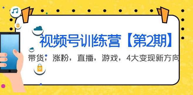 视频号怎么做：视频号变现，带货，涨粉，直播，游戏